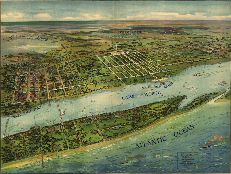 E128 - Panoramic view of West Palm Beach North Palm Beach and Lake Worth - 1915