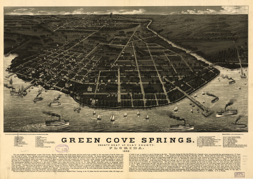 E128 - Green Cove Springs county seat of Clay County Florida - 1885