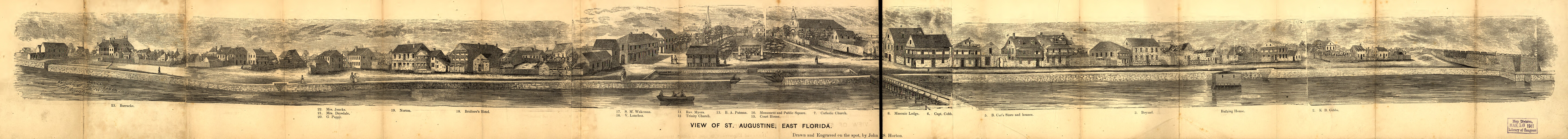 E128 - View of St Augustine East Florida - 