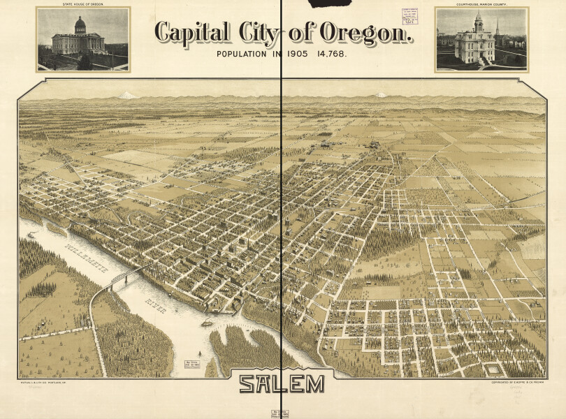 E134 - Capital city of Oregon Salem - 1905