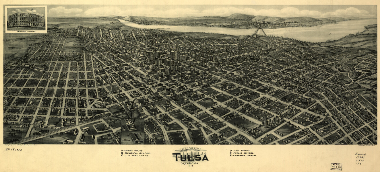 E136 - Aero view of Tulsa Oklahoma - 1918