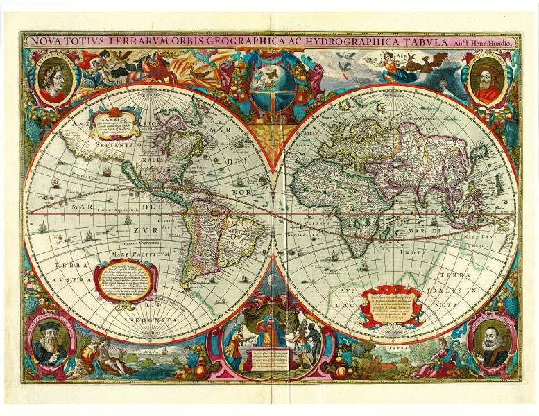 E170 - 1630 Hondius - map of the world