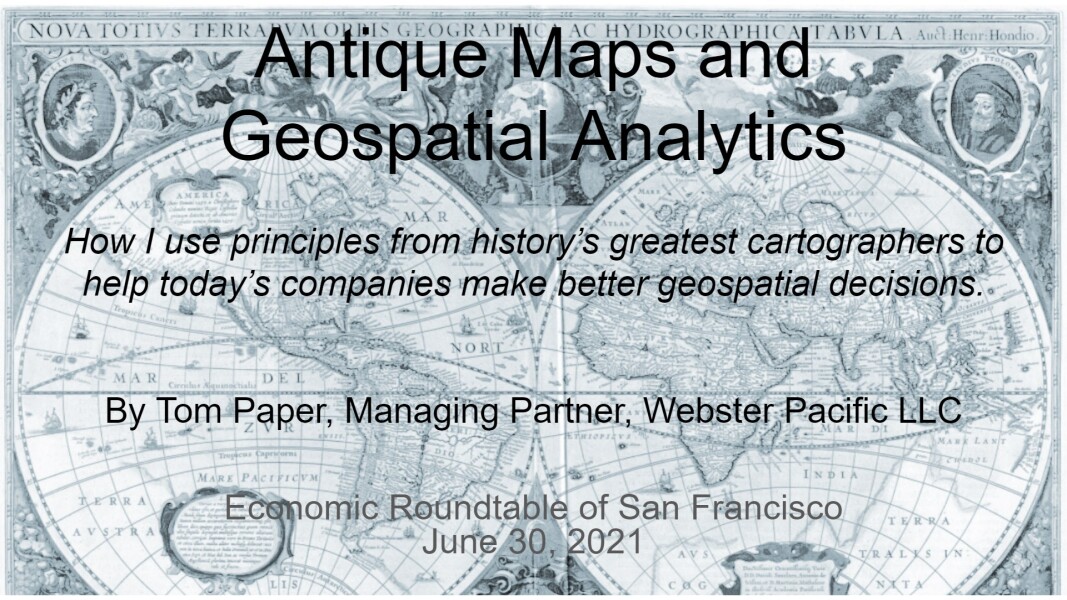 E170 - Antique Maps and Geospatial Analysis