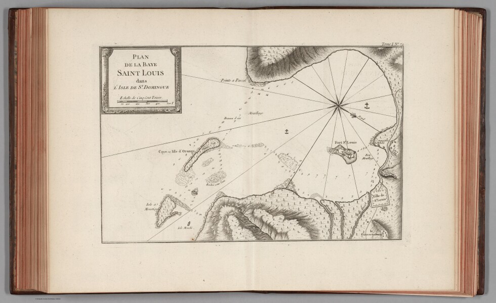 E179 - Plan de la baye Saint Louis dans I'isle de St Domingue - 1764