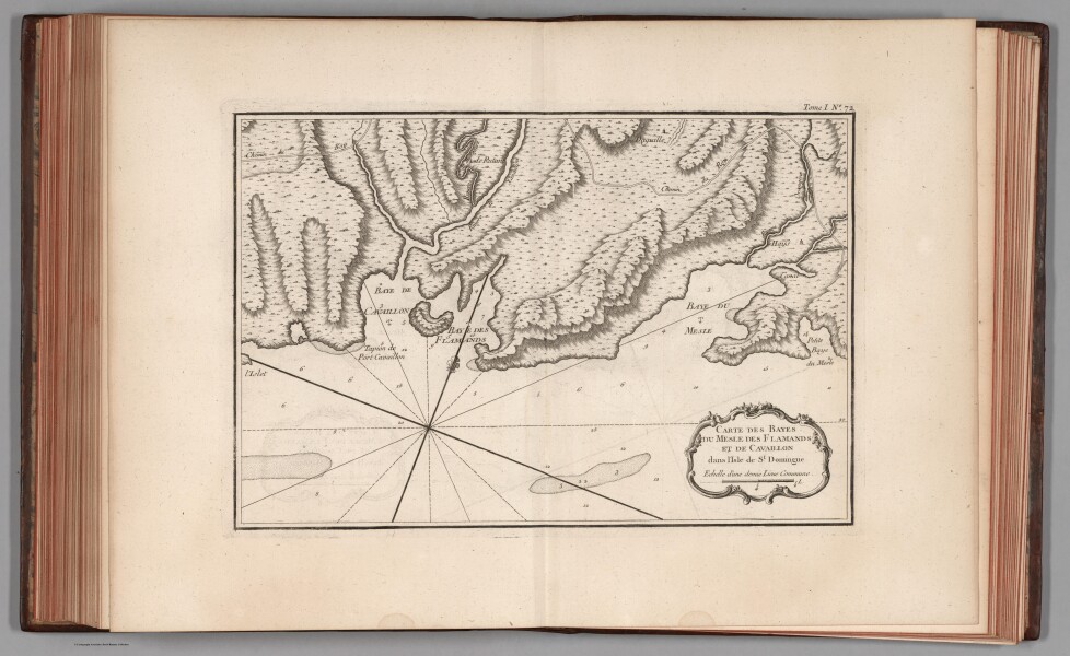 E179 - Carte des bayes du Mesle des Flamands et de Cavaillon dana I'isle de St Domingue - 1764