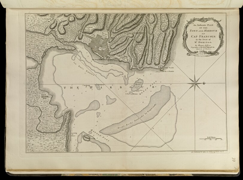 E180 - An authentic plan of the town and harbour of Cap-François in the isle of St. Domingo - 1768