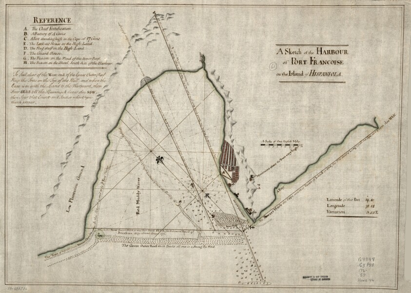 E180 - A Sketch of the harbour of Port Francoise on the Island of Hispaniola - (1760–1769)