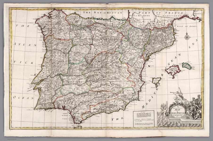 E182.015 - No. 13. A new & exact map of Spain & Portugal