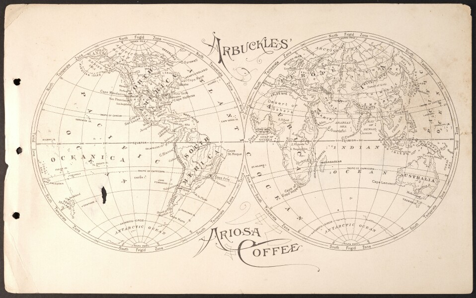 E186 - Arbuckle's World Atlas - P28