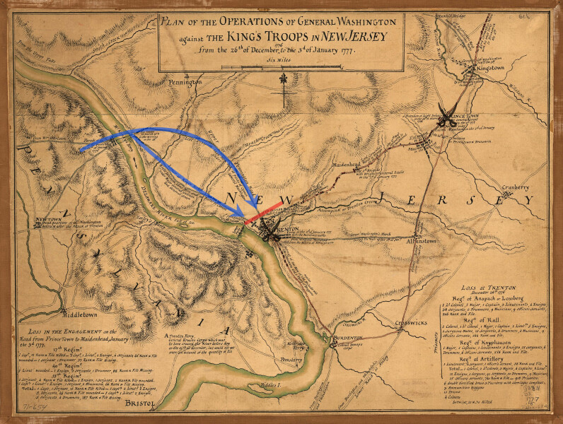 E195 - Trenton Battle Map 1777