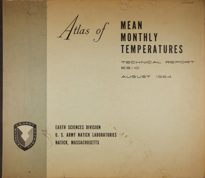 E202 - Atlas of Mean Monthly Temperatures 1964 - 0880