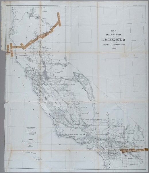 E227 - 1856 California Map San Francisco Grants Los Angeles