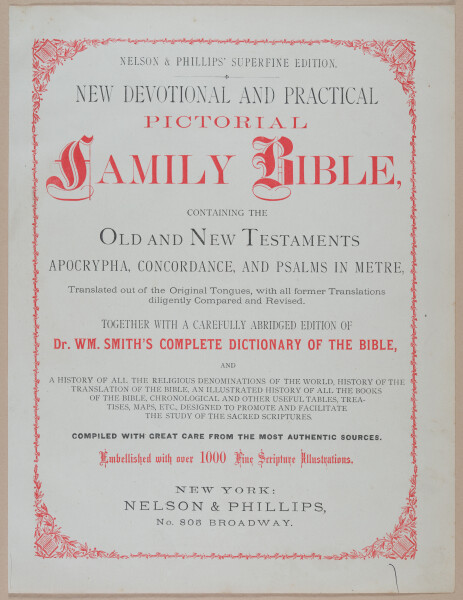 E251 - Pictorial Family Bible - 19th Century - i2253