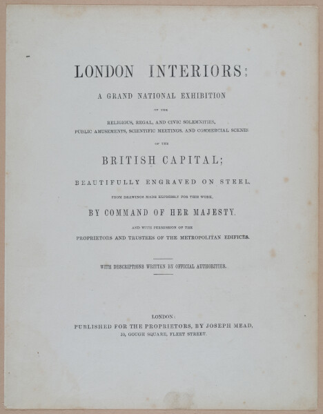 E259 - London Interiors - mid-18th Century - 3302