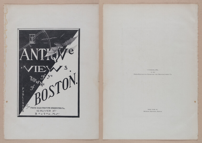 E262 - Antique Views of Ye Towne of Boston - 1882 - i3553 - 3554