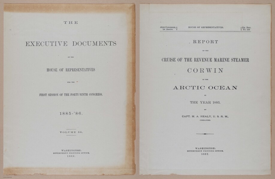 E266 - Report of the Cruise of the Steamer Corwin in the Arctic Ocean - 1885 - 3992-3993