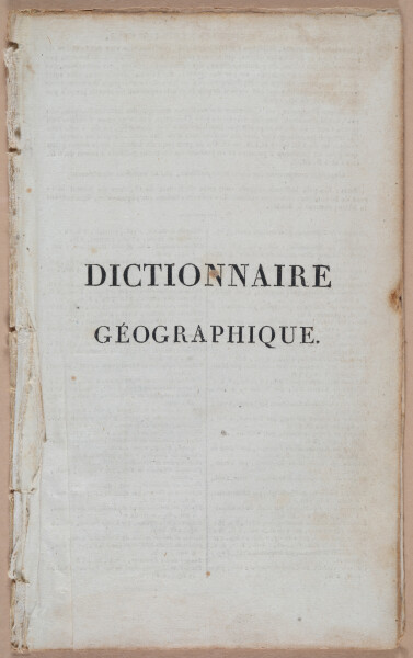 E272 - Dictionaire Geographique - 4538