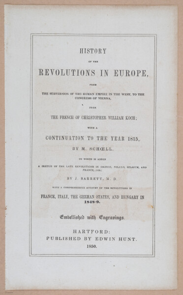 E293 - History of Revolutions in Europe 1850 - i5936
