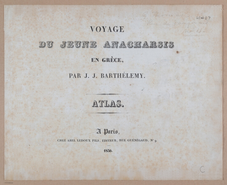 E302 - Voyage De Jeune Anacharsis 1830 - 6027