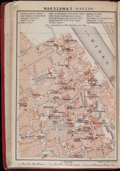 Warsaw 1912 by Karl Baedeker from Russland nebst Teheran Handbuch fur Reisende