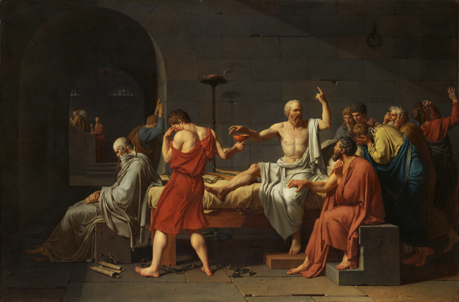 E264 - The Death of Socrates, Jacques Louis-David, 1787 - from Lori Ogden Moore