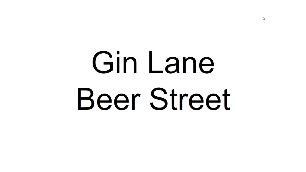 E165 - Gin Lane & Beer Street - William Hogarth