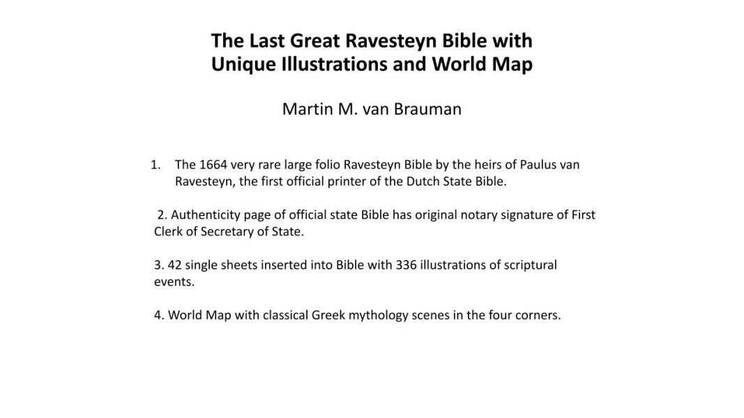 E340 - Martin Van Brauman - The Last Great Ravesteyn Bible - IMCoS 2023-02-28 - 1