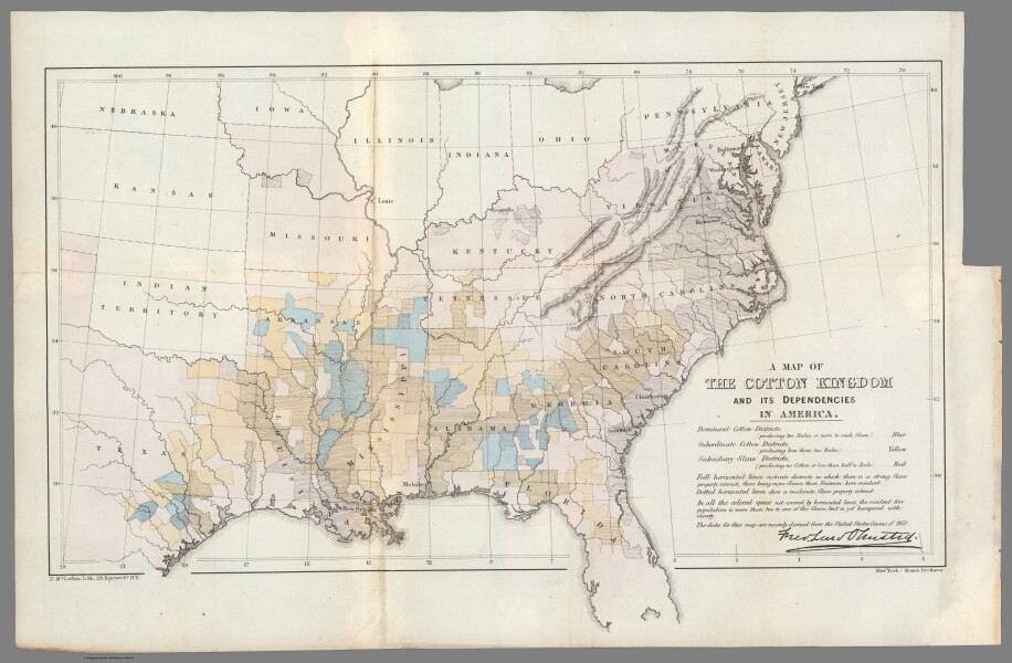 E68 - A Map of the Cotton Kingdom and Its Dependencies in America - 1861