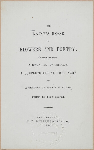 E364 - The Lady's Book of Flowers and Poetry - 13993
