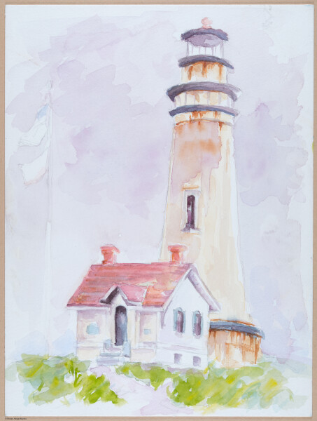 Pigeon Point Light Station, built 1871, coastal highway 1, south of  Pescadero, CA, plein air