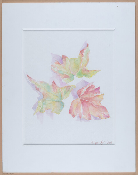 Leaves still life, watercolor, v1