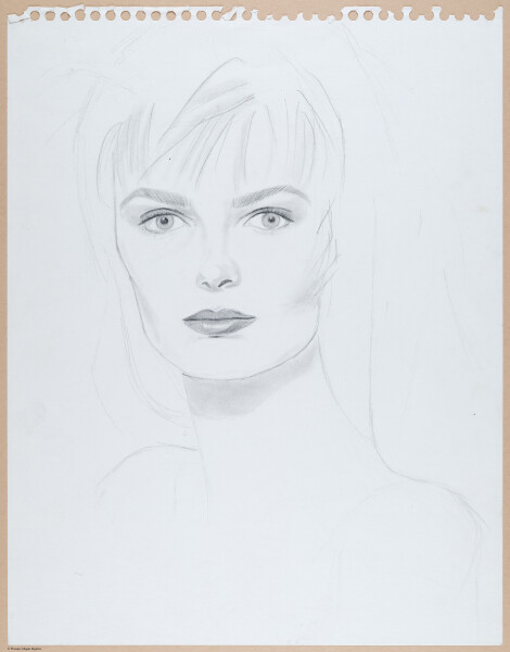 Paulina Porizkova, pencil sketch