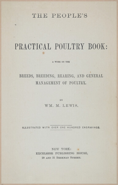 E400 - Practical Poultry Book - 1871 - 16677