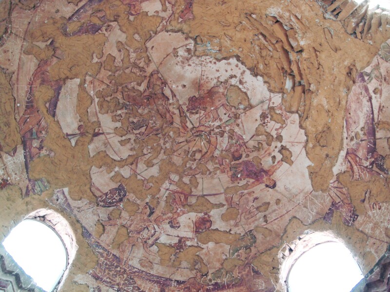Star Chart Fresco in the Cupola of Quṣayr ‘Amra. (Karen Pinto’s photograph.)