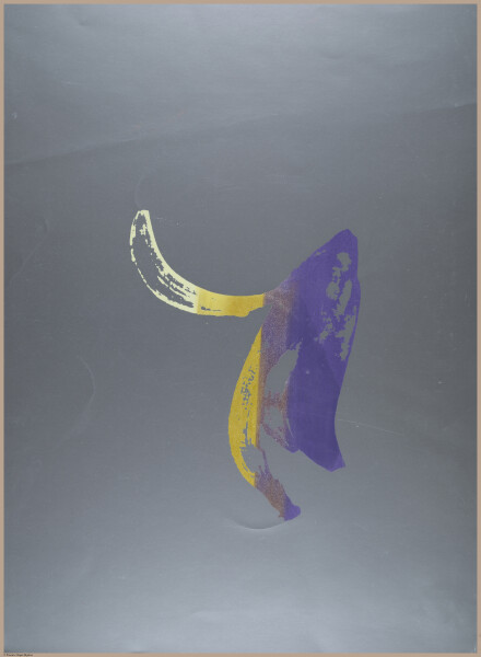 Silk screen. Banane sur argent 