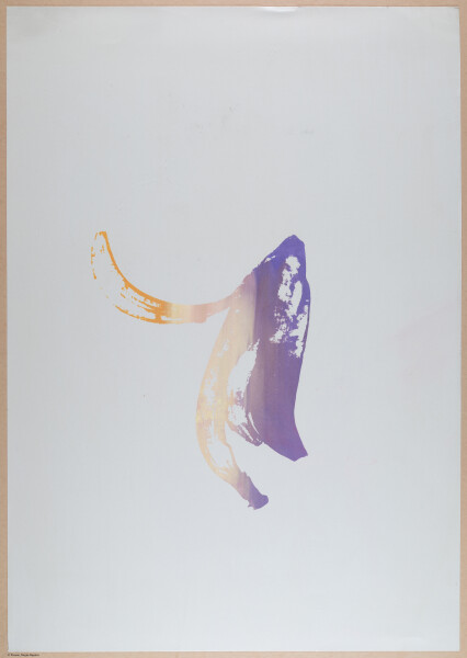 Silk screen,Banane ~ Or, Ocre et Lavande