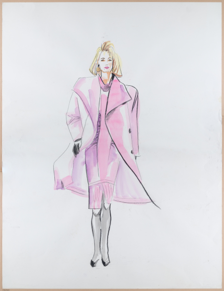 Fashion illustration, pencil / pen / watercolor