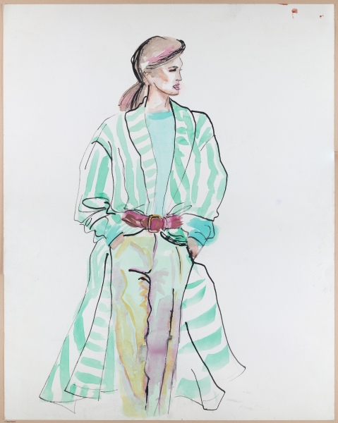 Fashioni illustration, pencil / pen / watercolor