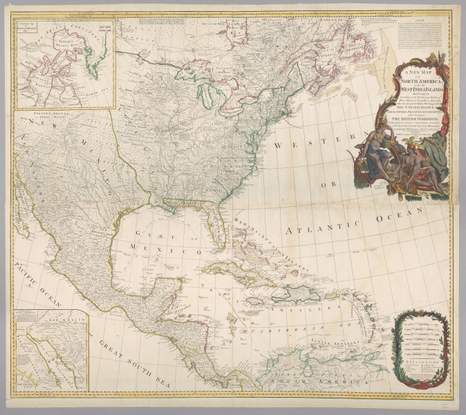 A New map of North America with the West India Islands - Jane and Ronald Gibbs Collection