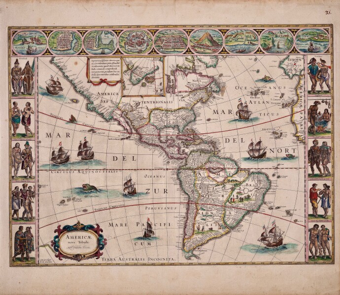 Willem Blaeu, Americae Nova Tabula, 1635. From the collection of Rich Breiman.