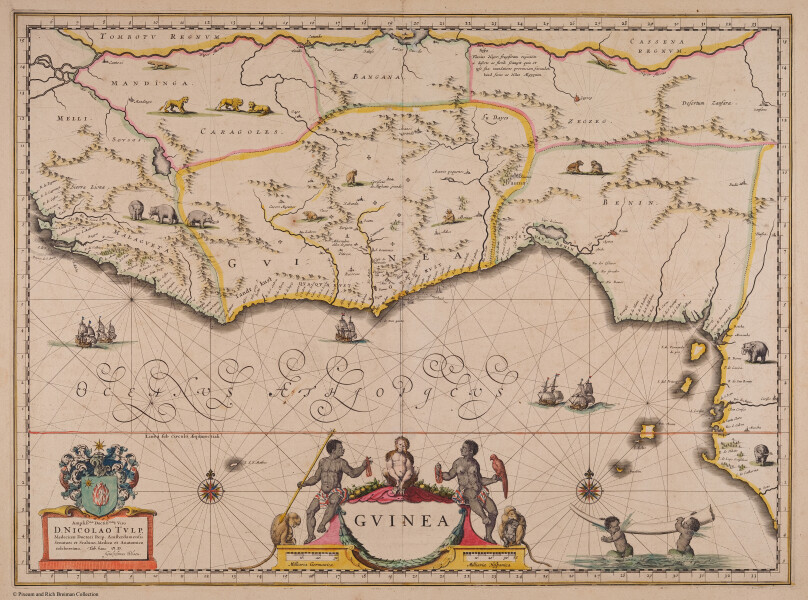 Willem Blaeu, Guinea, first published 1634. From the collection of Rich Breiman.