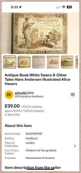 E558 - The White Swans - 1885 - 3613