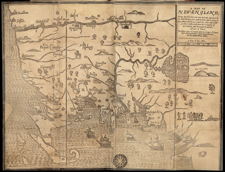 [ 2024-06-11 23:35:35 ] William Hubbard and John Foster, “A Map of New-England, Being the first that ever was here cut,” 1677.