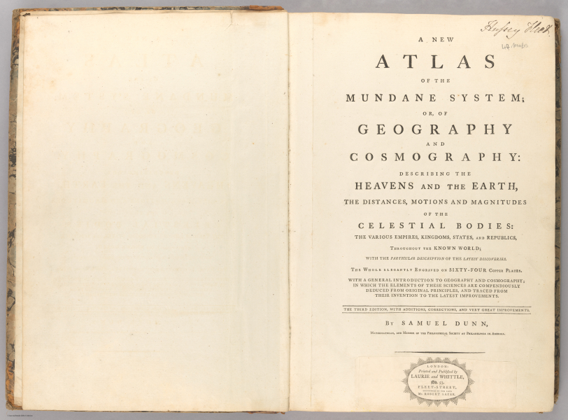 E561 - A new atlas of the mundane system or, of geography and cosmography with the particular description of the latest discoveries - Jane and Ronald Gibbs Collection