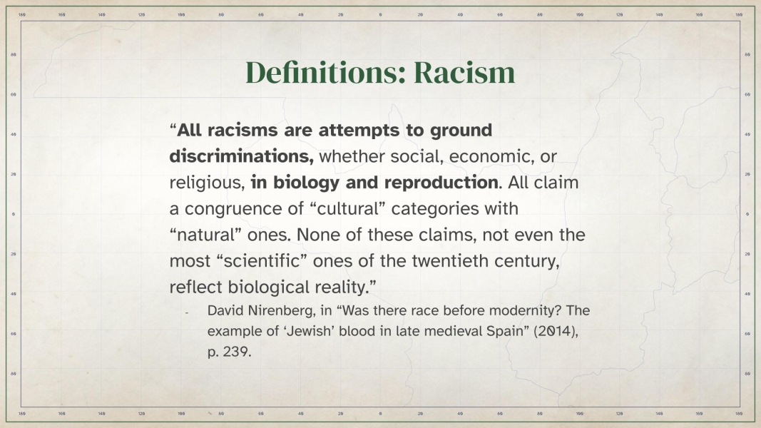 Definition: Racism (David Nirenberg)