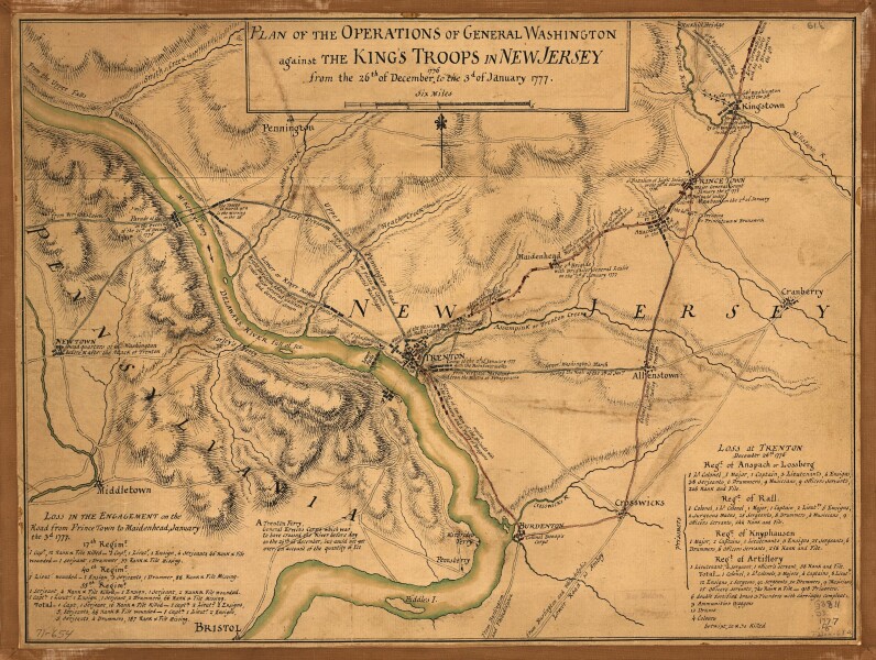 Eight Interesting Aspects: William Faden's 1777 Battle of Trenton Map