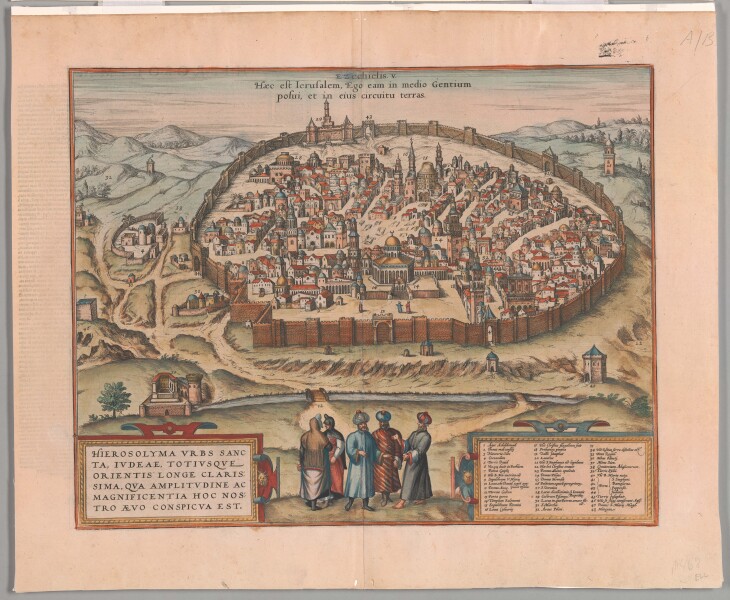 E581 - Eleven Interesting Aspects: Jerusalem by Hogenberg 1575.