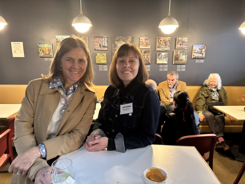 Mila Kirillova (right) and Eleanor Bigelow